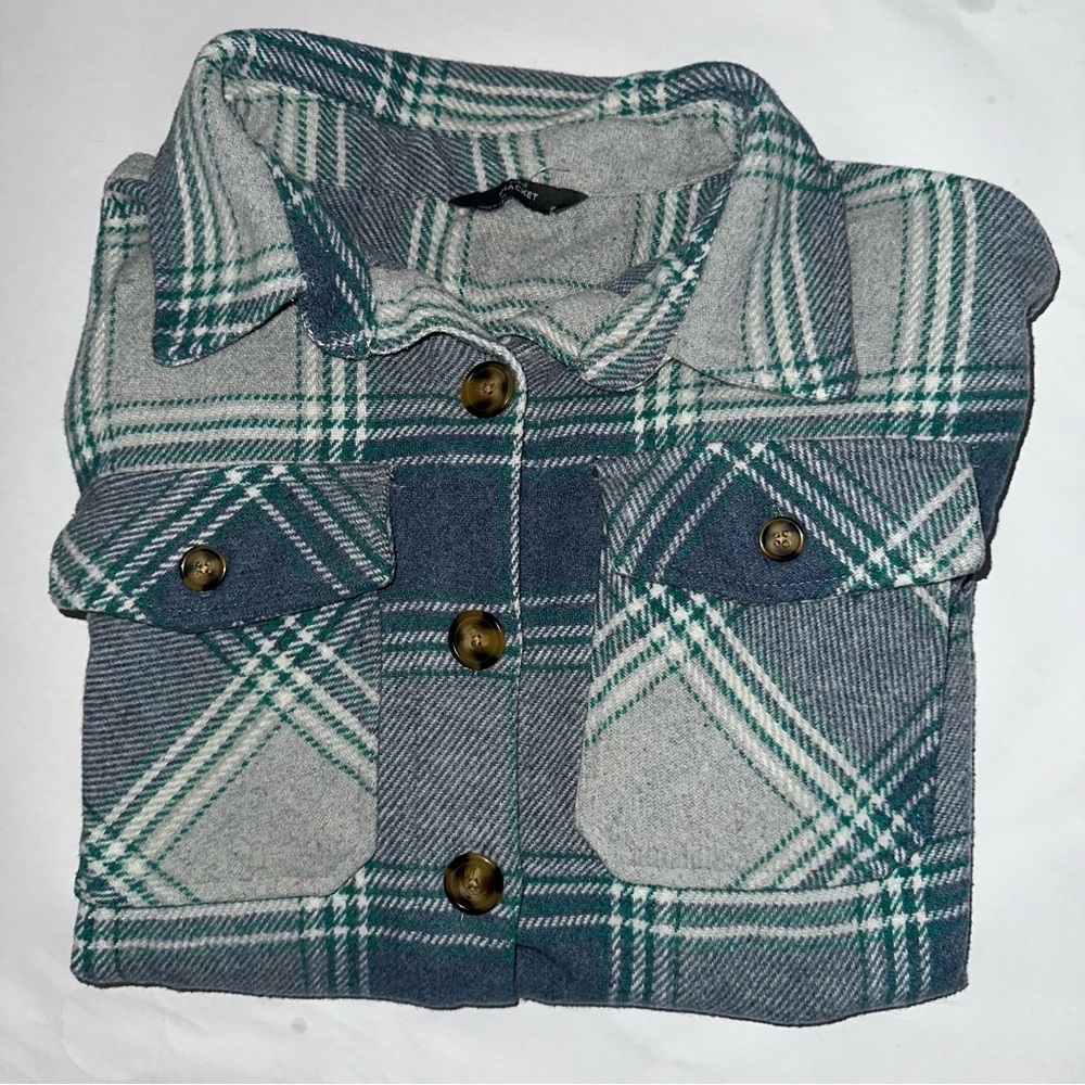 Women’s Small Blue Plaid Shacket